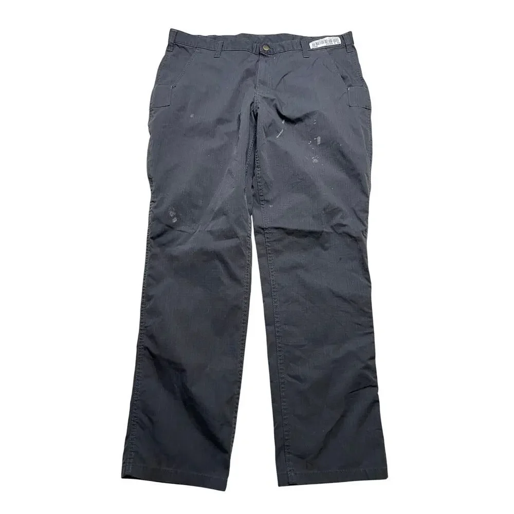 Carhartt Relaxed Fit Canvas Gray Men 38x32 Work Pants Y2K Casual utility distres